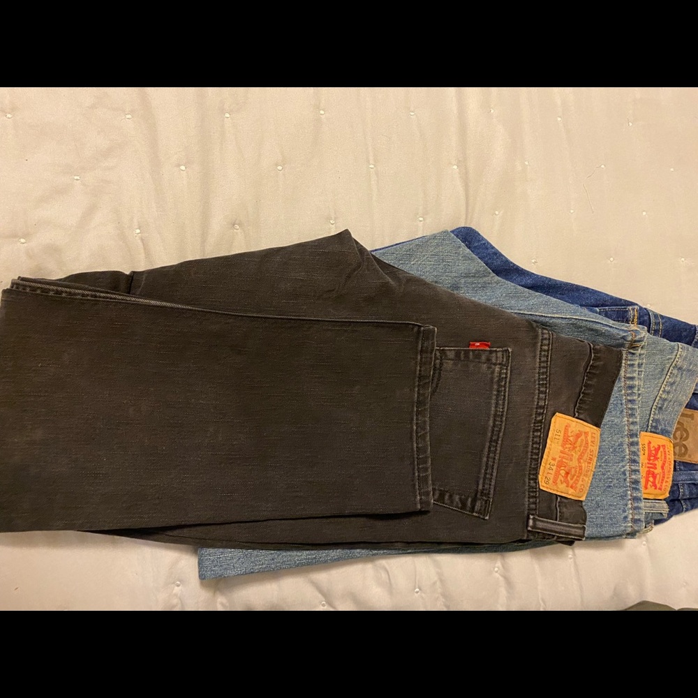Lot of 3 pair mens jeans 34/29